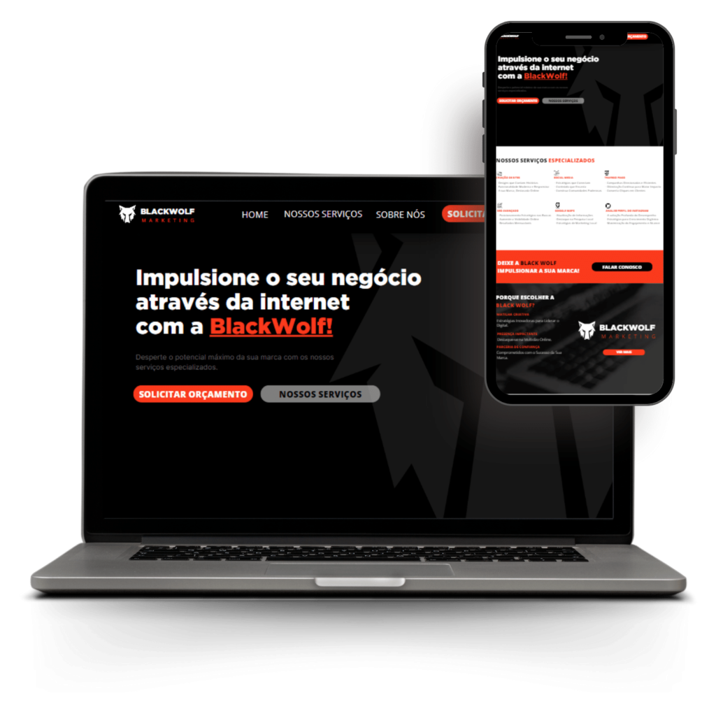 Black wof marketing criação de sites